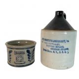 Chr. Hansen Stoneware Jug & Bethlehem Crock