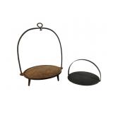 Two Cast Iron Hanging Griddles