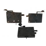 Three Antique Wrought Iron Elbow Locks