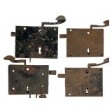 Four Wrought Iron Elbow Door Latches