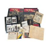 World War II Yank Magazines and Memorabilia Lot