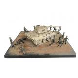 Military Diorama with Tank and Soldiers