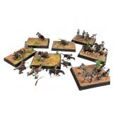 Seven Lead Soldier Dioramas with Cavalry