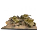 WWII Tank Diorama with Lead Soldiers