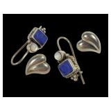 Sterling Silver Earrings with Gemstones