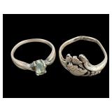 Two Sterling Silver Rings