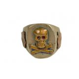 Unmarked Skull And Crossbones Ring
