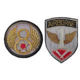 Boullion Eighth Air Corps and Airborne Patches