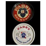 Two Vintage Pabst Blue Ribbon Beer Trays