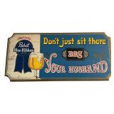Wooden Pabst Blue Ribbon Sign Model P-421