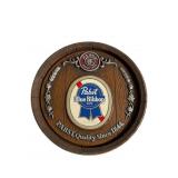Pabst Blue Ribbon Barrel Wall Display