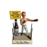 Pabst Blue Ribbon Metal Boxer Beer Display