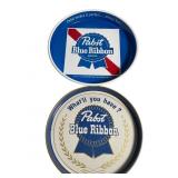 Two Pabst Blue Ribbon Trays