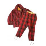 Woolrich Plaid Coat and Pants Ensemble