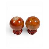 Carnelian Agate Spheres, 1.5-Inch