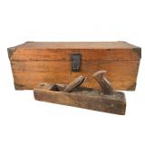 Wooden Toolbox with Hand Plane