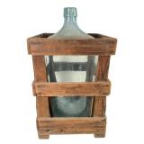 5 Gallon Water Jug With Wooden Crate