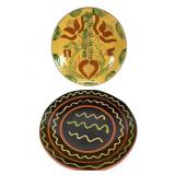 Hand-Decorated Pottery Plates