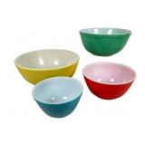 Pyrex Primary Mixing Bowl Set, 4 Pieces