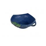 Roseville Fuchsia Center Bowl In Rich Blue Glaze S