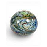 3-Inch Artist-Signed Hand-Blown Glass Sphere