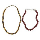 Tigerï¿½s Eye and Jasper Necklaces Set