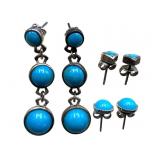 Sterling Silver and Turquoise Earrings Lot