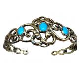 Carolyn Pollack Sterling Turquoise Cuff