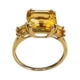 14k Gold Citrine Ring, Size 8