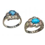 Two Black Hills Gold Sterling Rings