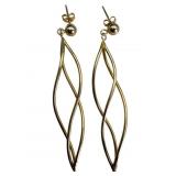 14k Spiral Dangle Earrings