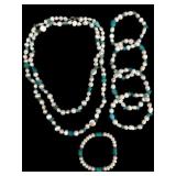 Honora White Pearl & Turquoise Jewelry Set