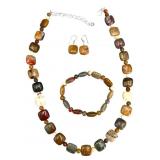 Jay King Sterling, Agate & Jasper Jewelry Set