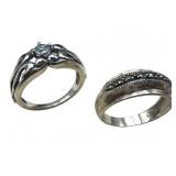 2 Sterling Silver Rings