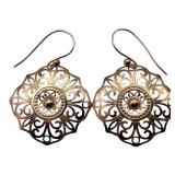 14k Rose Gold Filigree Earrings
