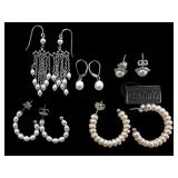 Honora Pearl and Sterling Earrings Set