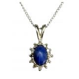 14K Sapphire and Diamond Necklace