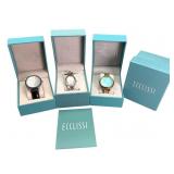 3 Ecclissi Sterling Bezel Watches