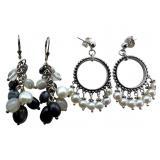 Honora Pearl Sterling Dangle Earrings Set