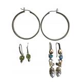 Three Sterling Earrings, Barbara Bixby