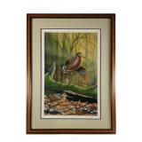 Gerald W. Putt Woodcock Twosome' Signed Print