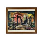 William H. Ferguson Watercolor The Road to Berlin