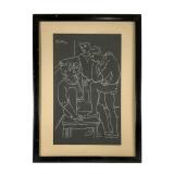 Three Dancers in Conversation' Lithograph