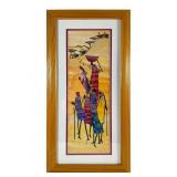 Framed African Batik Painting