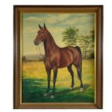 Laura C. Meyer Oil on Canvas, Horse Portrait