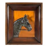 Framed Copper/Bronze Equestrian Relief