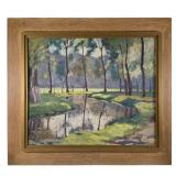 Oil on Board Impressionist Landscape