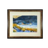 Tom McAndrew Winter Landscape Watercolor