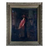 C. Rossi Diel Oil Painting in Ornate Frame