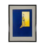 Framed Art Deco Fashion Illustration by Fetherolf